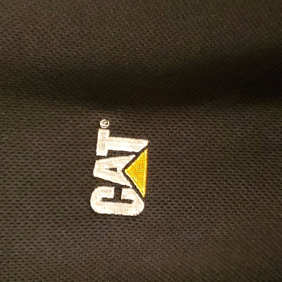 Clique Caterpillar CAT Men's Embroidered Black Medium Polo - Picture 2 of 4